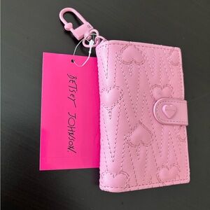 Betsey Johnson Pink Quilted Heart Wallet